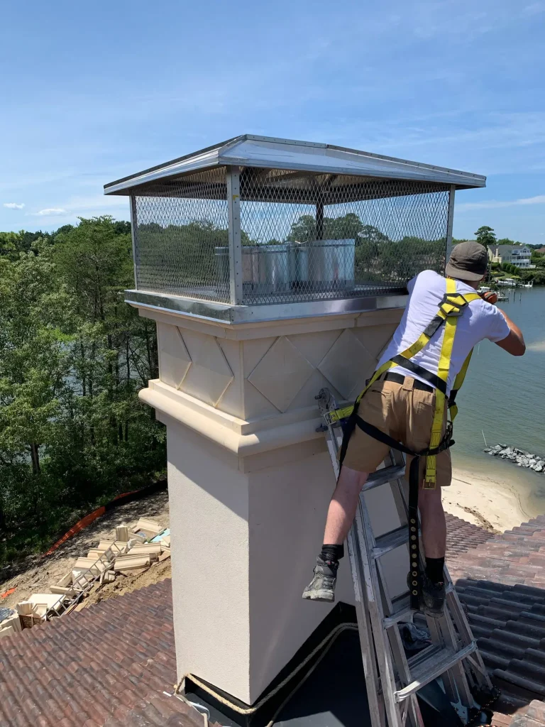 custom prefab chimney cap installation in Virginia Beach, VA