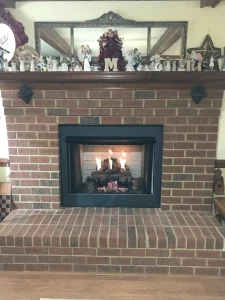 new vent-free gas fireplace with vent-free gas logs in Virginia Beach, VA