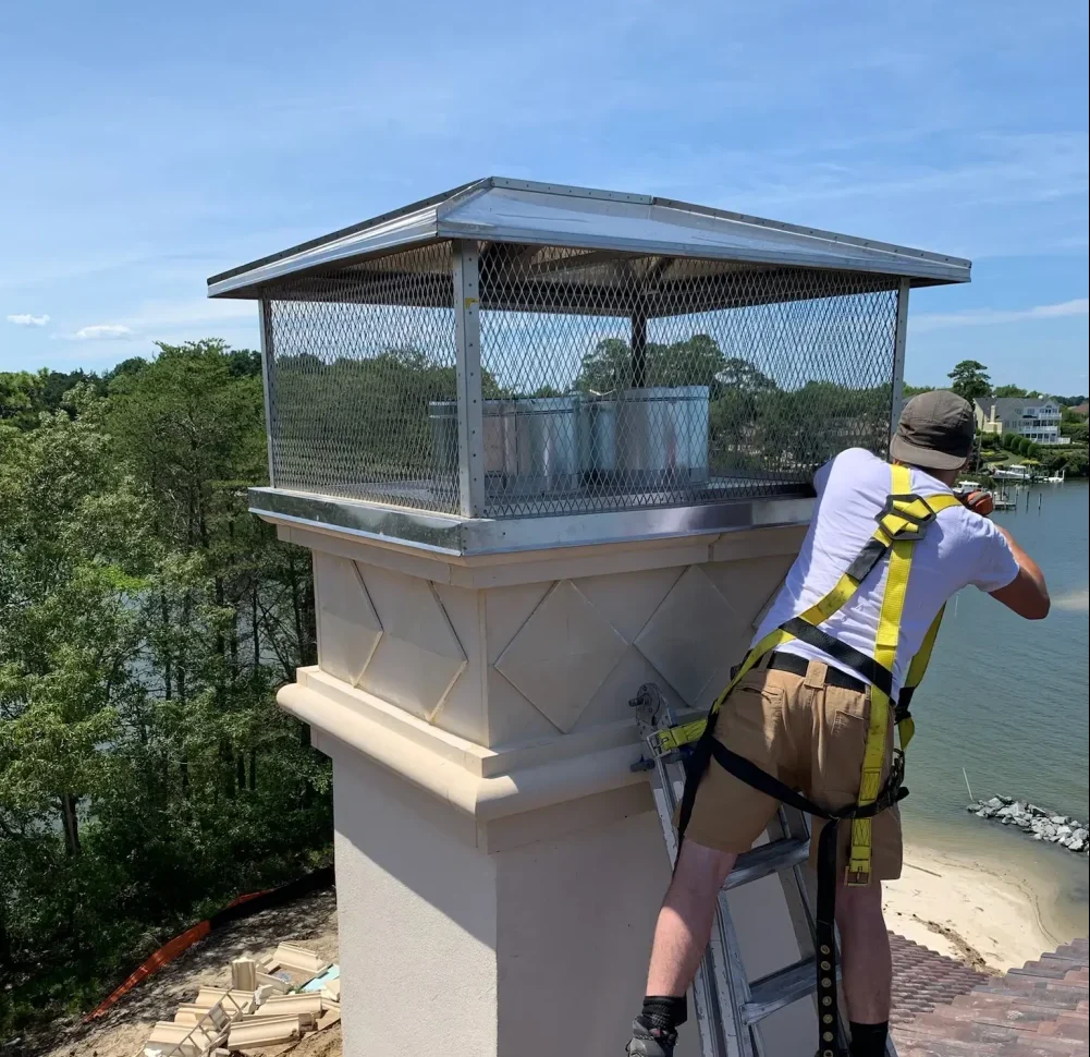 custom prefab chimney cap installation in Virginia Beach, VA