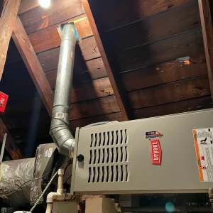A furnace exhaust vent in Virginia Beach, VA.